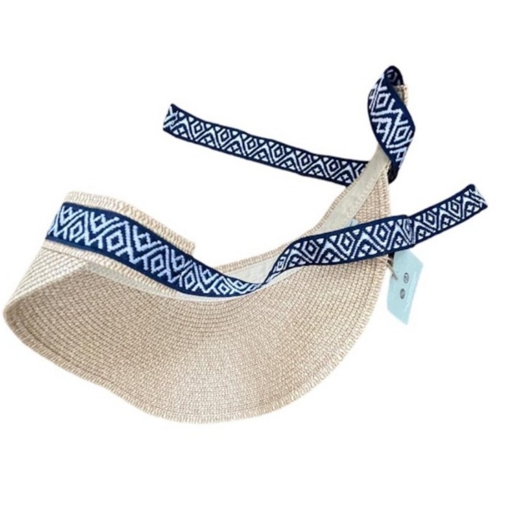 SEA & GRASS Straw Visor with Ribbon - Picture 5 of 12